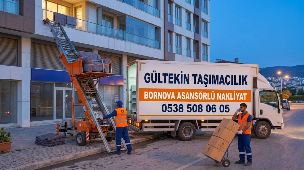 Dış cephe asansörüyle eşya taşıma - Gültekin Taşımacılık