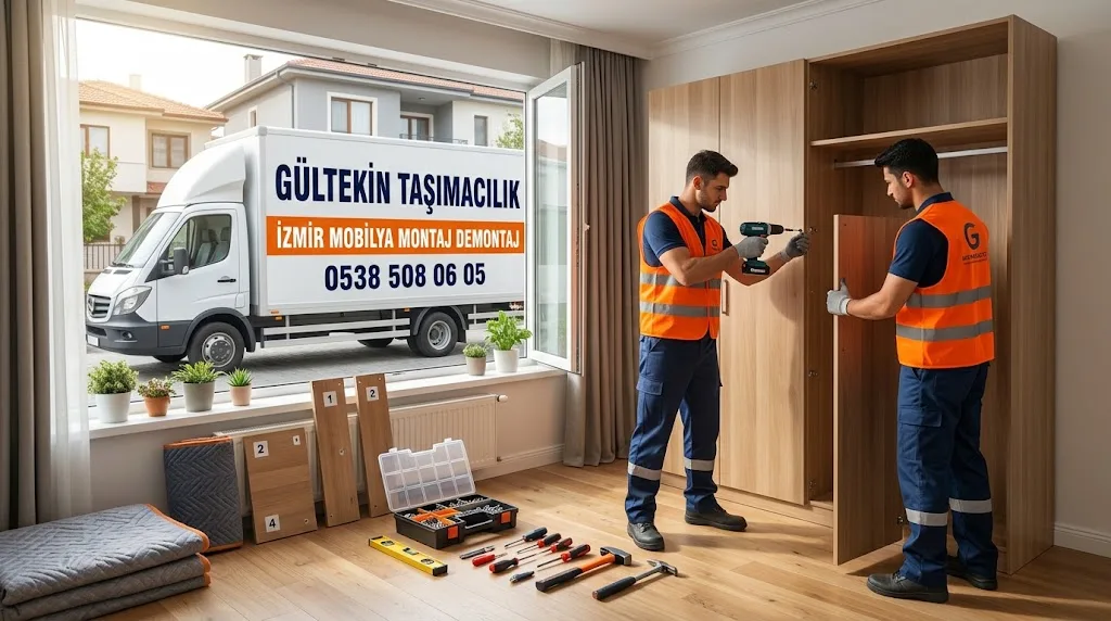 Yeni evde mobilya montajı